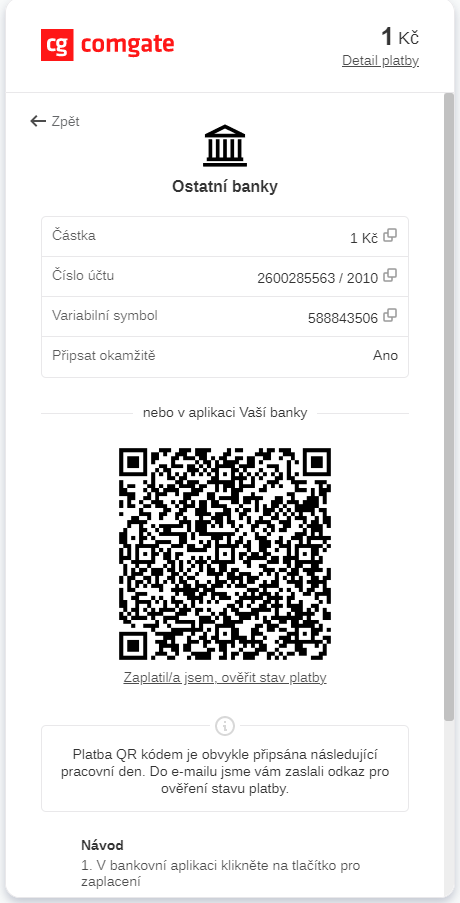platební brána offline metoda 